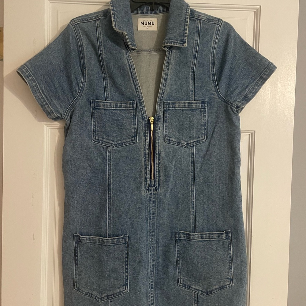 Show Me Your MuMu Blue Denim Dress